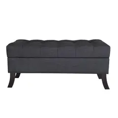 GENERICO - Banqueta Baúl Portofino Color Lino Gris 100X45X45cm