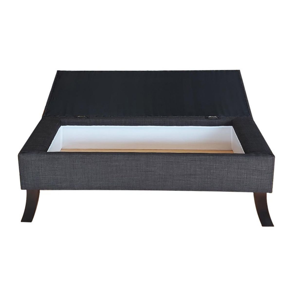 GENERICO - Banqueta Baúl Portofino Color Lino Gris 100X45X45cm.