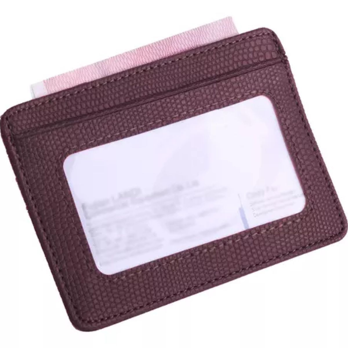 GENERICO - Tarjetero delgado minimalista de cuero PU para hombre  mujer