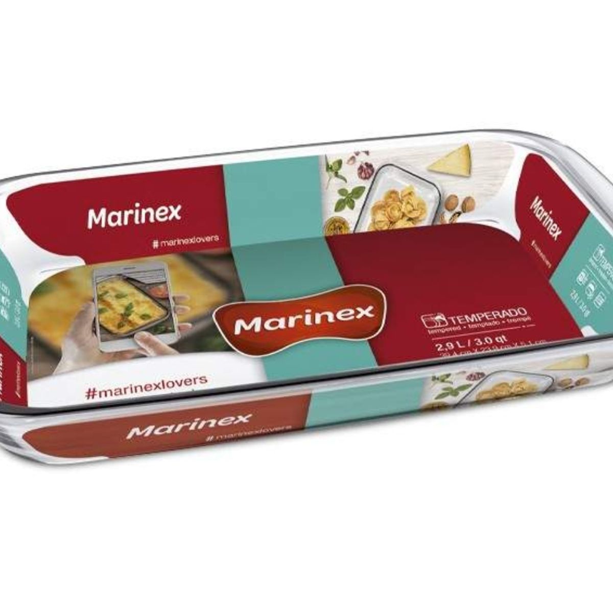 MARINEX - Asadera Rectangular Grande 1,6 Litros Marinex