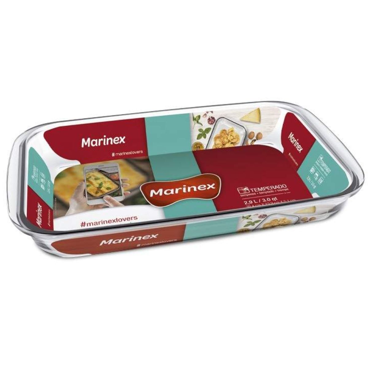 MARINEX - Asadera Rectangular Grande 1,6 Litros Marinex