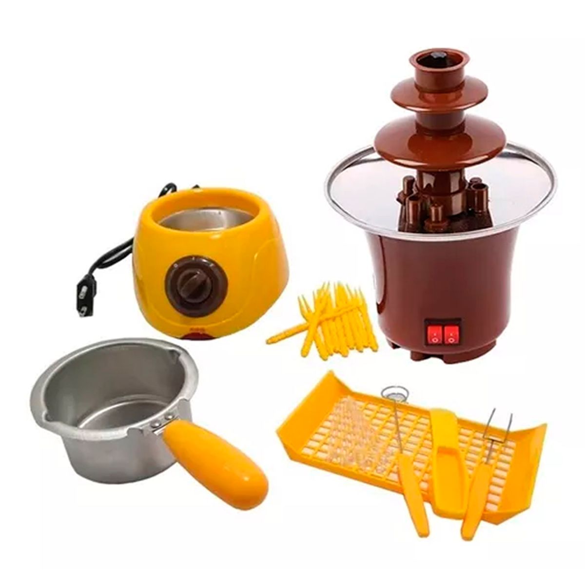 OFERTABKN - Maquina Chocolate Fondue 30 Accesorios + Cascada Chocolate