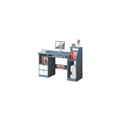 A - Escritorio con gaveta para computador azul