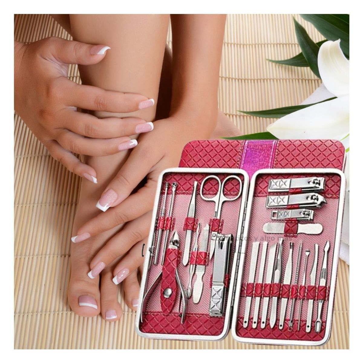 GENERICO - Set completo de 21 herramientas para Manicure y pedicure