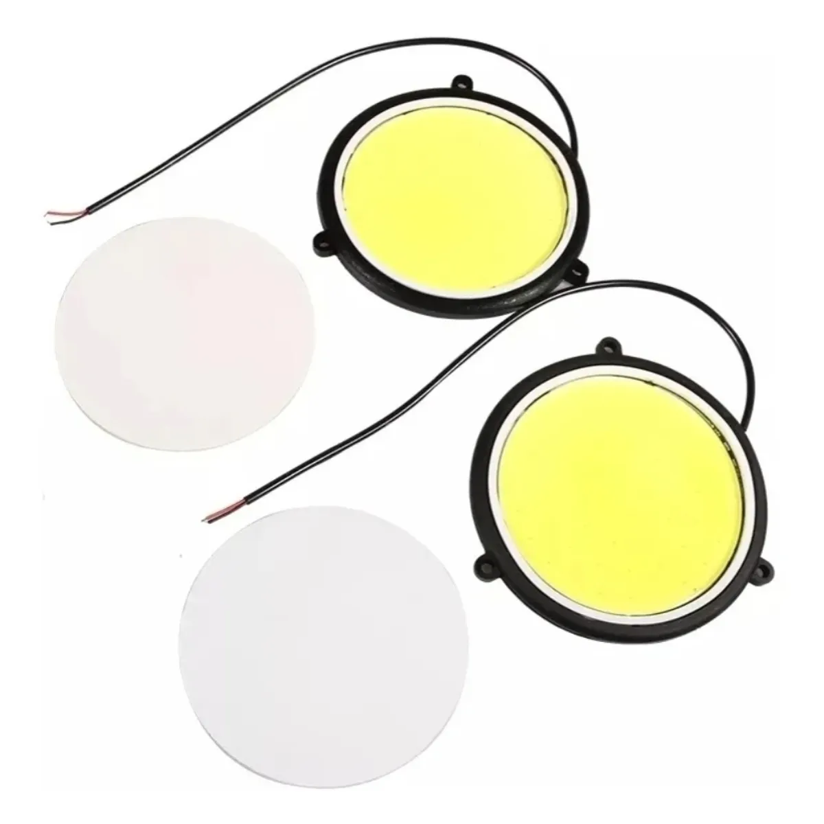 GENERICO - X2 Neblinero Luz Led Blanco Redondo Foco Auto