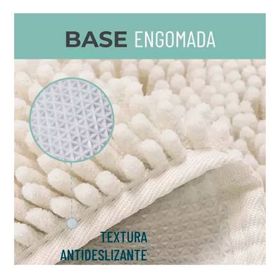 Imagen 2 del producto Alfombra De Baño Engomada Antideslizante Secado Rapido Crema