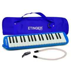 ETINGER - Melódica 37 Notas + Estuche & Boquilla Azul Ern-370c
