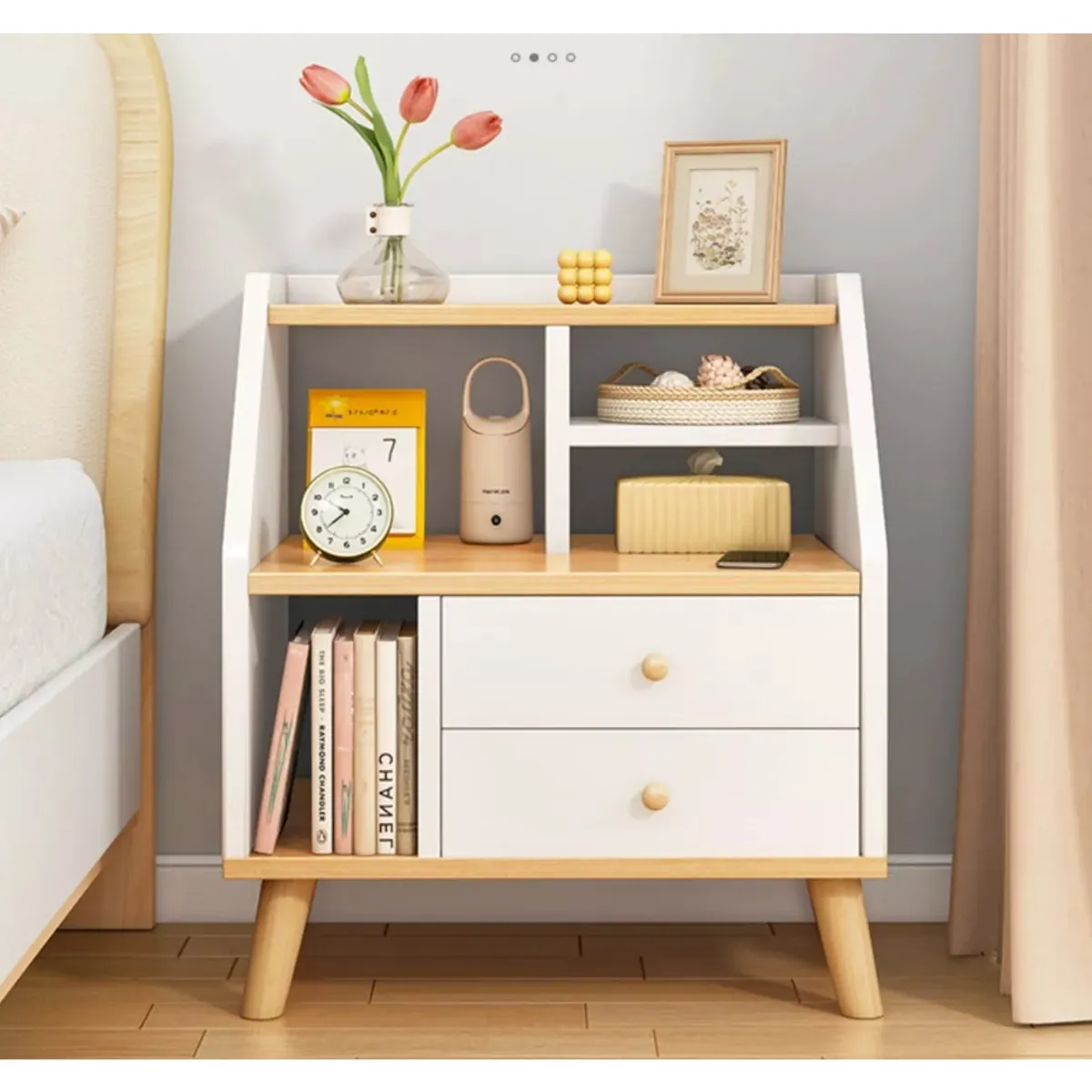 HOMER DESIGN - Velador 2 Niveles Con Cajones Homer Design 50*30*61 20230203