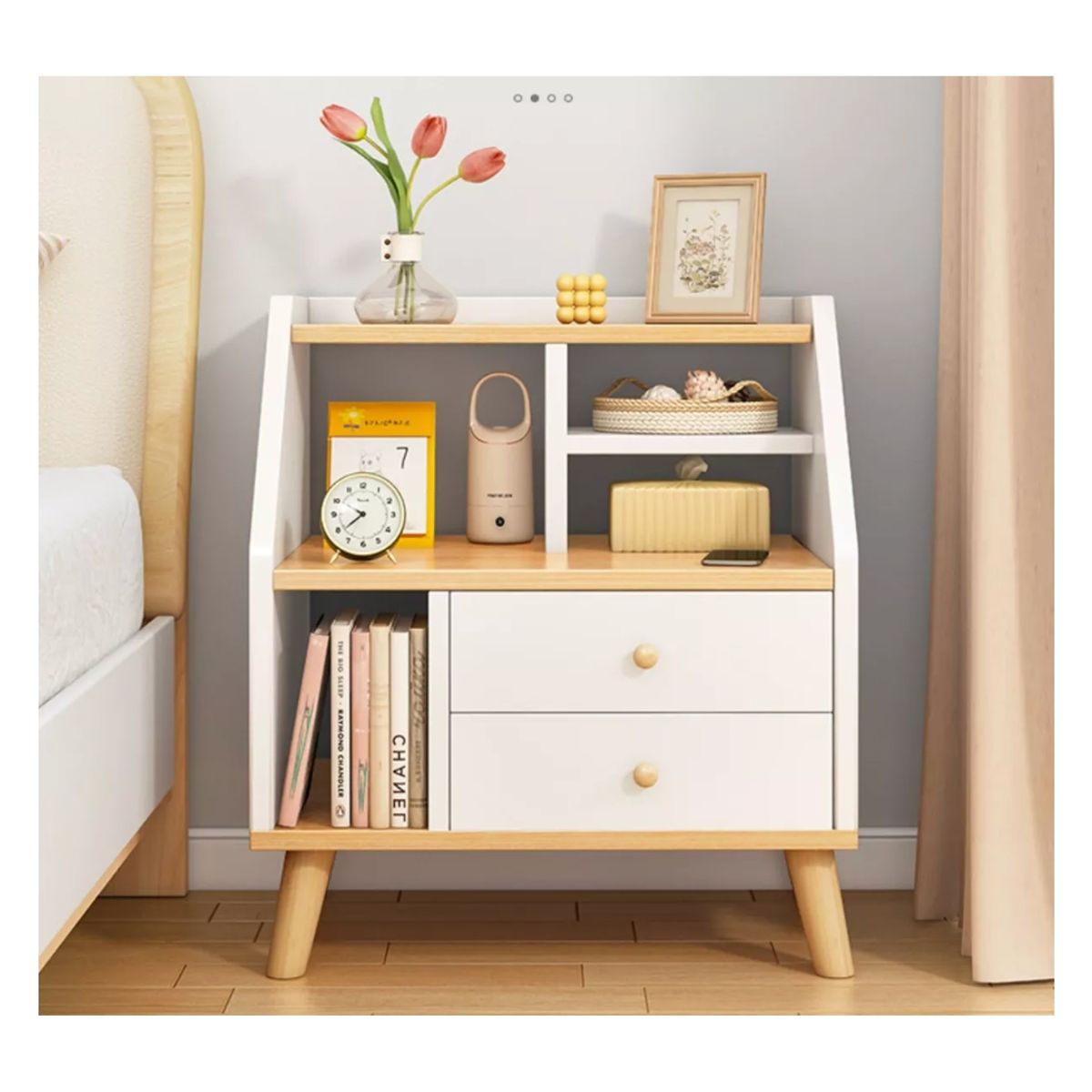 HOMER DESIGN - Velador 2 Niveles Con Cajones Homer Design 50*30*61 20230203