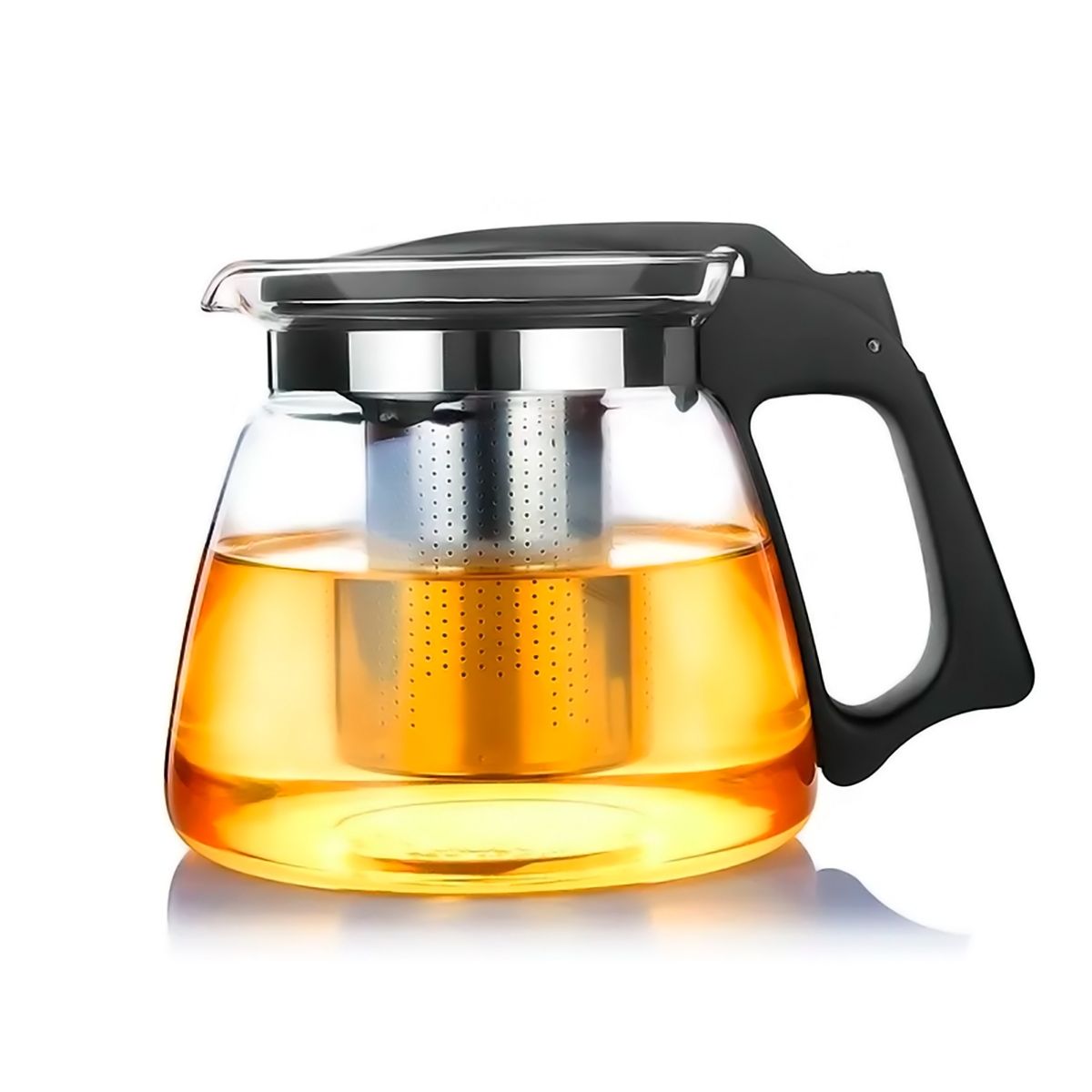 GENERICO - Tetera Vidrio Infusor 900 ML Cristal Acero Inoxidable