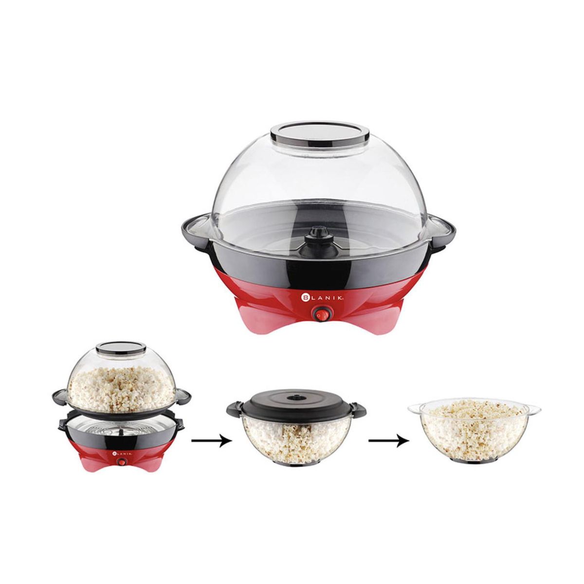 BLANIK - Maquina Pop Corn Cabritas Palomitas Rojo BPCM018 Blanik