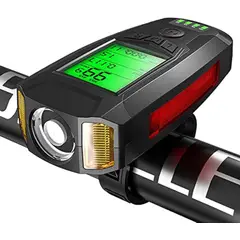 DEFENSOR FOREVER - Luz Delantera Para Bicicleta Con Velocímetro Bocina Control