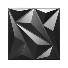 MERCAR RAY - Panel Decorativo 3D PVC Negro 4m² 16 paneles 50x50cm
