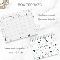 FATI - Box Terrazo Planificador mensual y planner anual horizontal