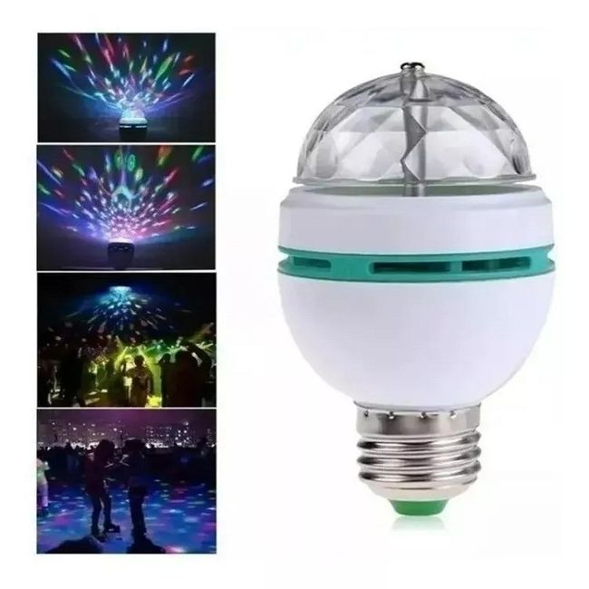 GENERICO - X4 Ampolleta Led Luces De Fiesta Giratoria Disco Color….