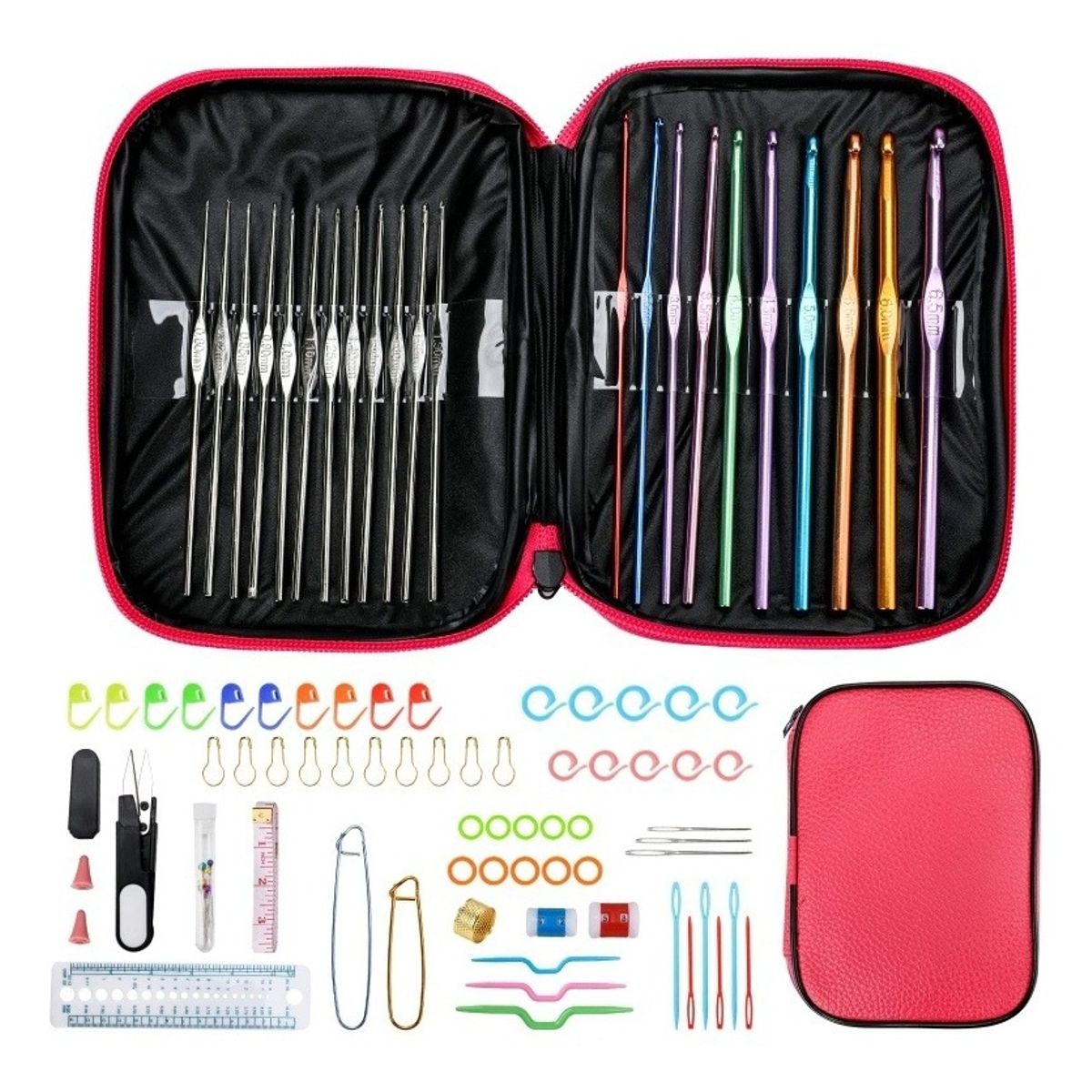 GENERICO - Set Crochet 100pcs Accesorios Ganchillo Amigurumi Tejer Diy
