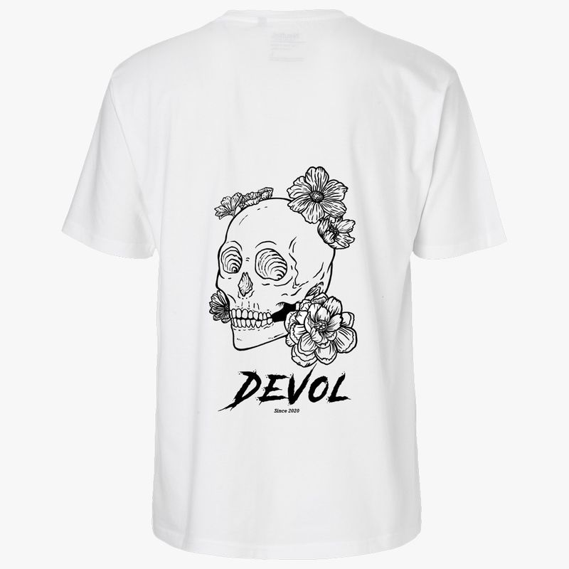 DEVOL COMPANY - Polera Gnarly Flowers Blanco Devol Logo Octo
