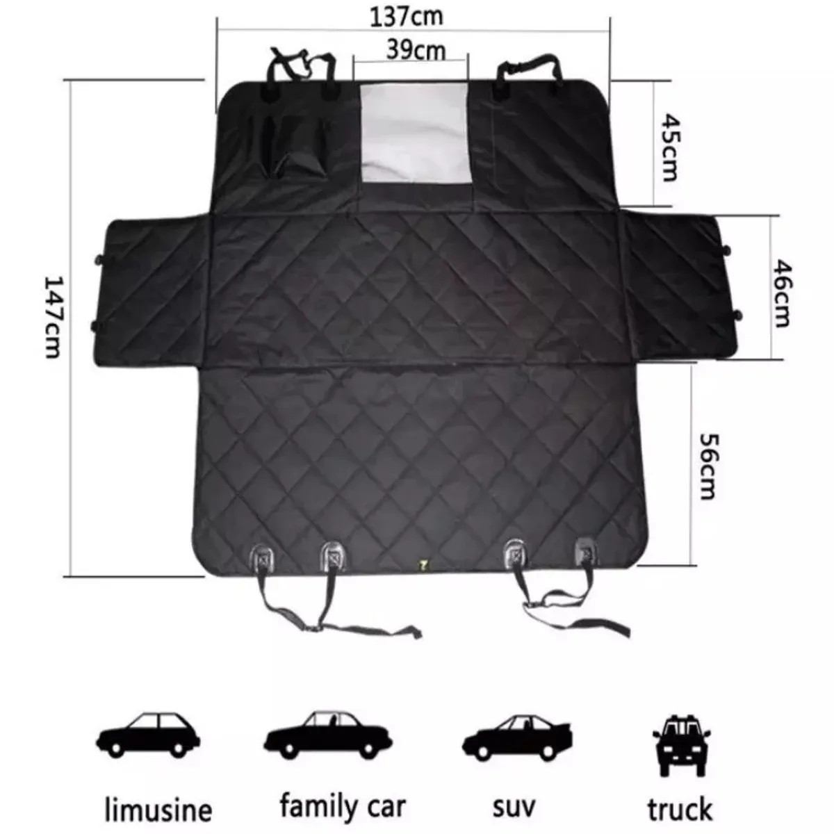 KUANGYE - Funda Impermeable Cubierto Cubre Asiento Mascota Auto Perro