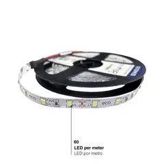 DEMASLED - Cinta Led Tira Luz Cálida Smd2835 12v 4w/m 60 Led/m 5m Ip33