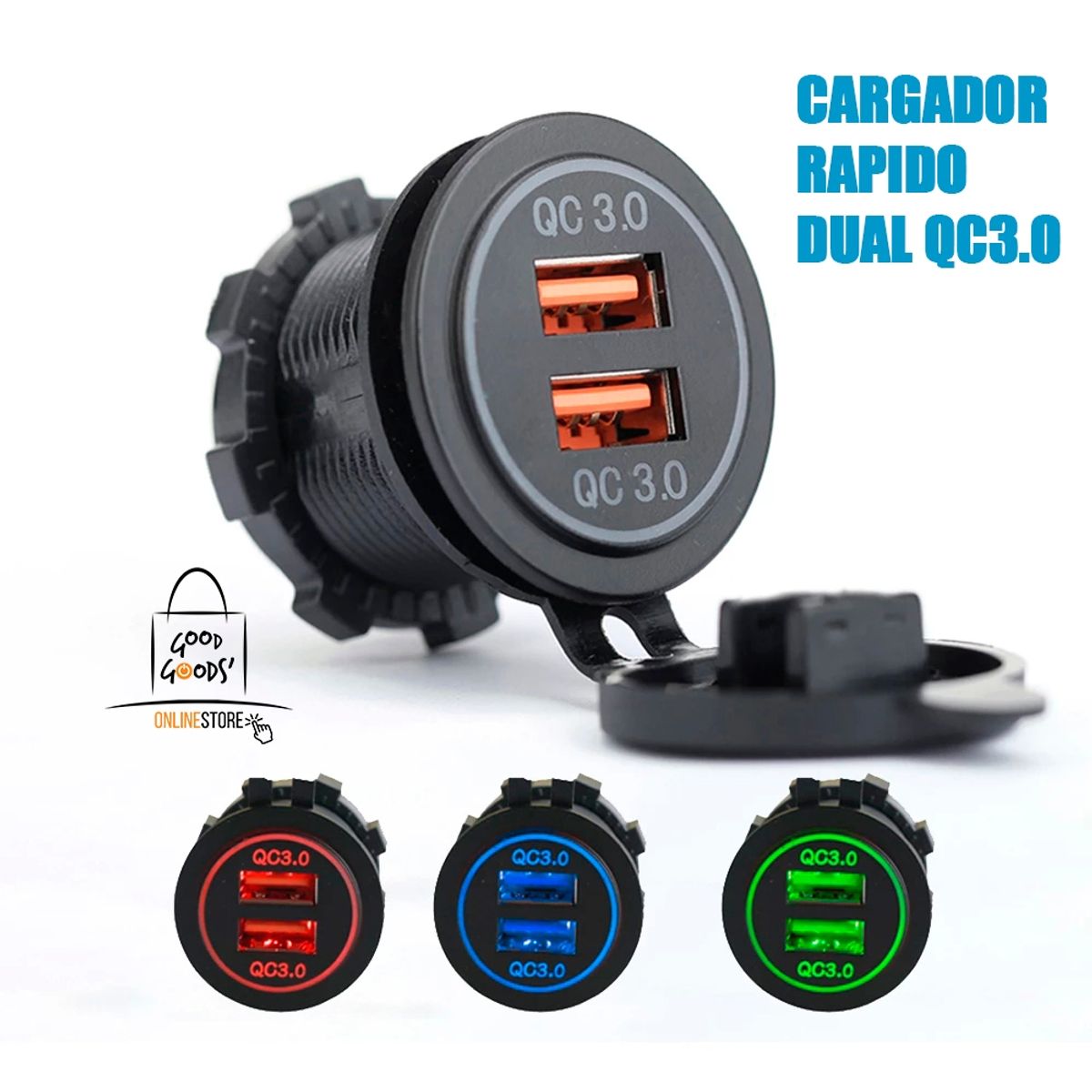 GENERICO - Cargador Usb Para Autos Dual Q.c 3.0 - Buses Y Camiones