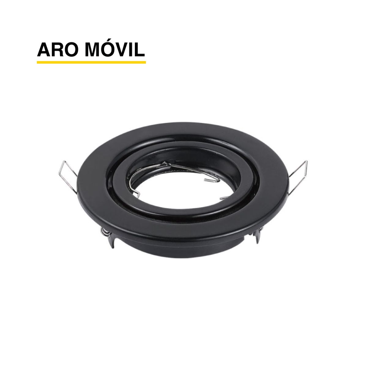 DEMASLED - Aro Empotrable Móvil 9cm Corte 68cm Porta Gu10 No incluye Zócalo