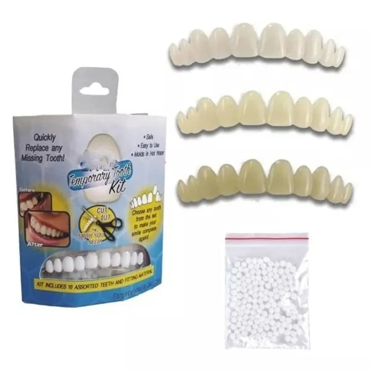 KUANGYE - Kit De Dientes Temporales Reparación Dental Dientes Postizos