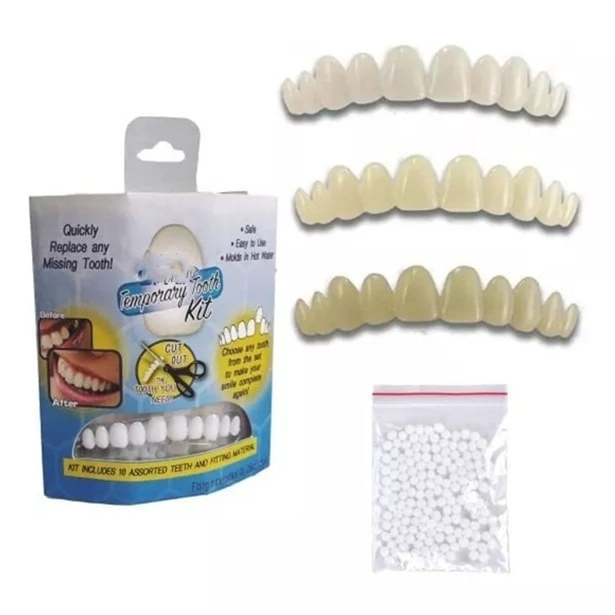 KUANGYE - Kit De Dientes Temporales Reparación Dental Dientes Postizos