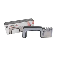 HOMEWELL - Afilador de Tijeras y Cuchillos Gris 22x6x9cm
