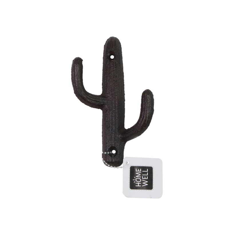 HOMEWELL - Perchero Cactus Hierro Negro HOMEWELL