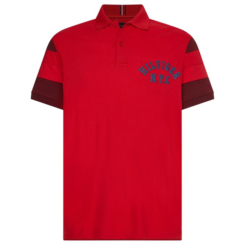 TOMMY HILFIGER - Polo Heritage Sleeve Detail Rojo Tommy Hilfiger