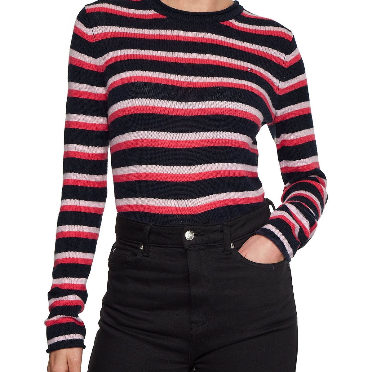 TOMMY HILFIGER - Sweaters Soft Wool Stripe Multicolor Tommy Hilfiger