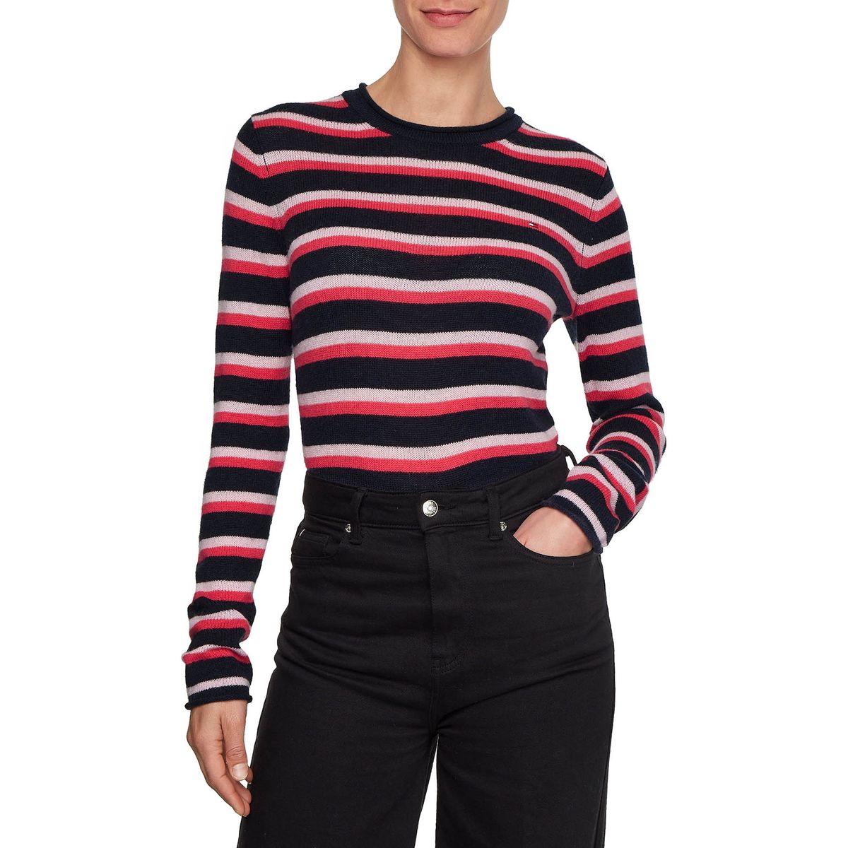 TOMMY HILFIGER - Sweaters Soft Wool Stripe Multicolor Tommy Hilfiger