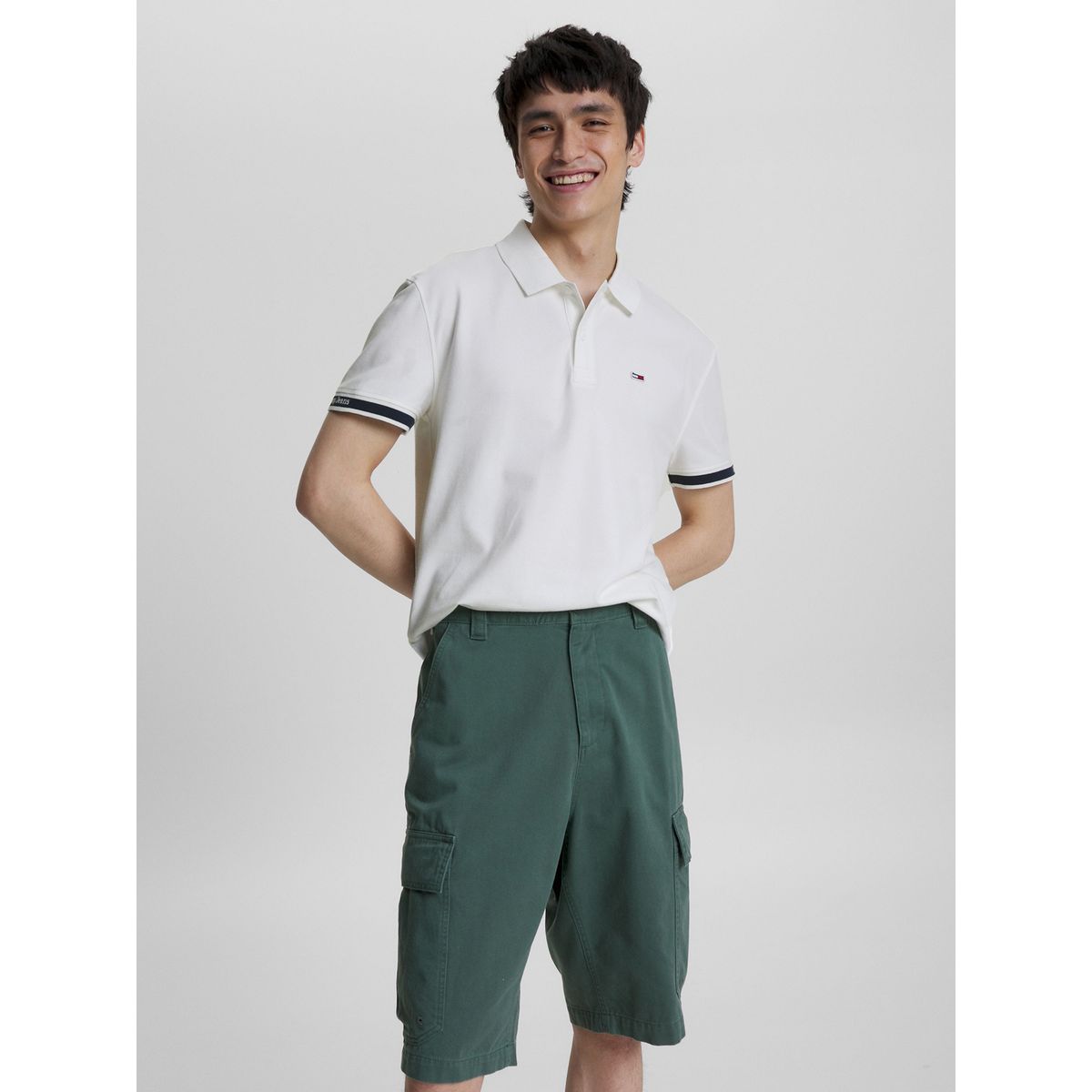 TOMMY HILFIGER - Polo Classic Essential Con Logo Blanco Tommy Jeans
