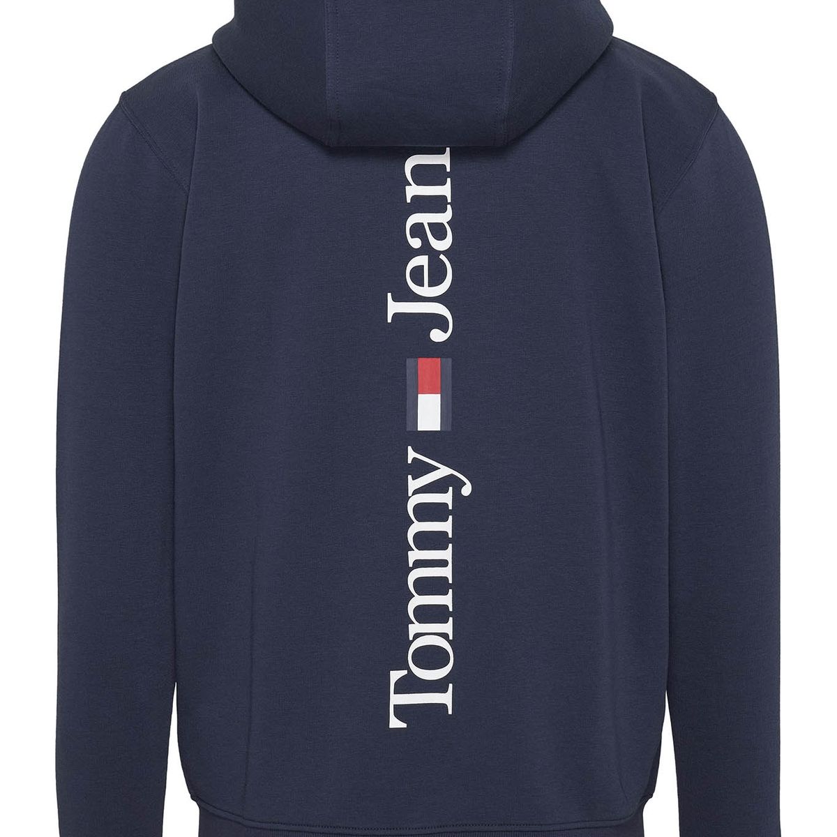 TOMMY HILFIGER - Polerón Hoodie Linear Full Cierre Azul Hombre