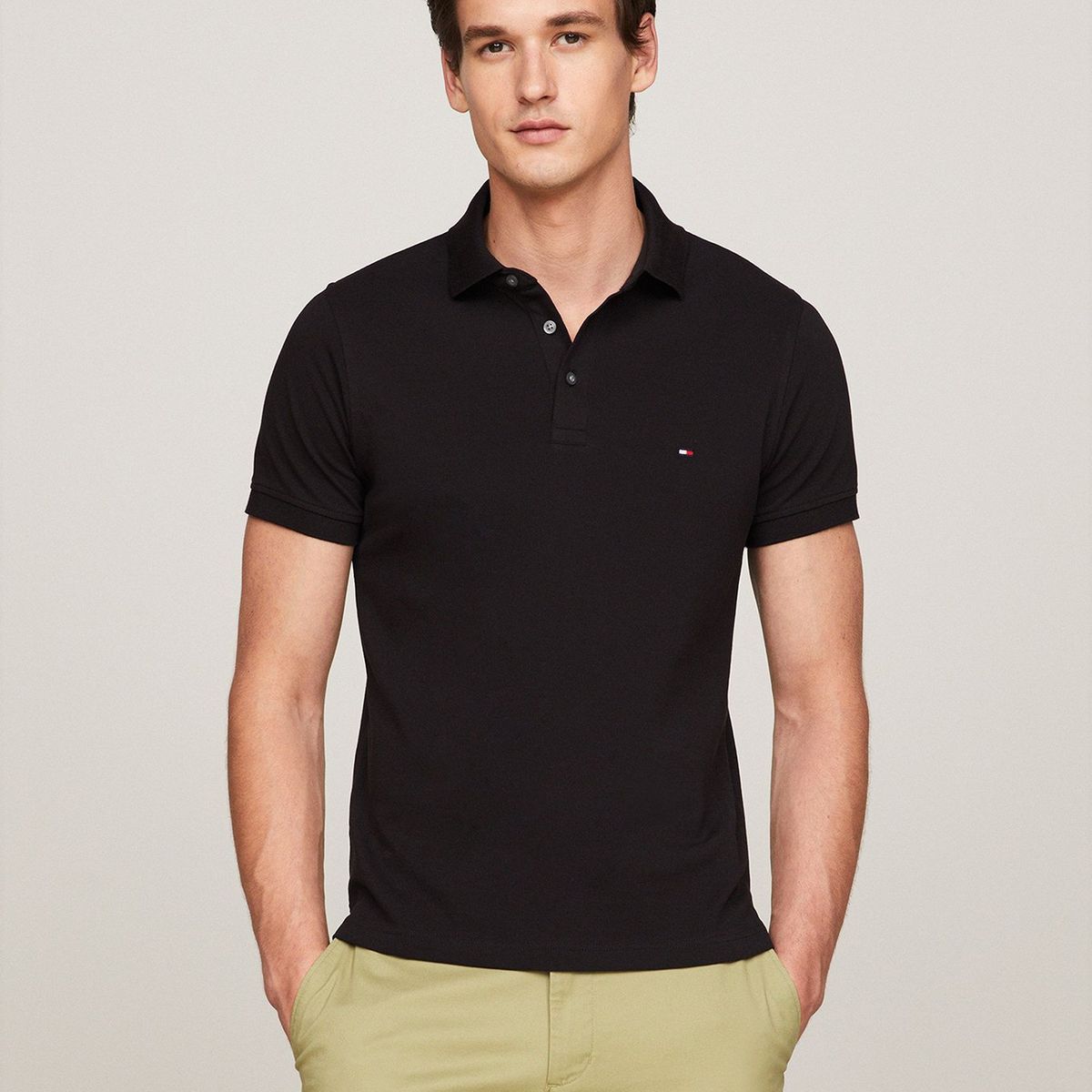 TOMMY HILFIGER - Polo Slim Fit Logo 1985 Negro Tommy Hilfiger