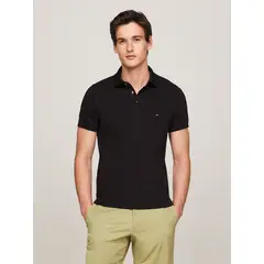 TOMMY HILFIGER - Polo Slim Fit Logo 1985 Negro