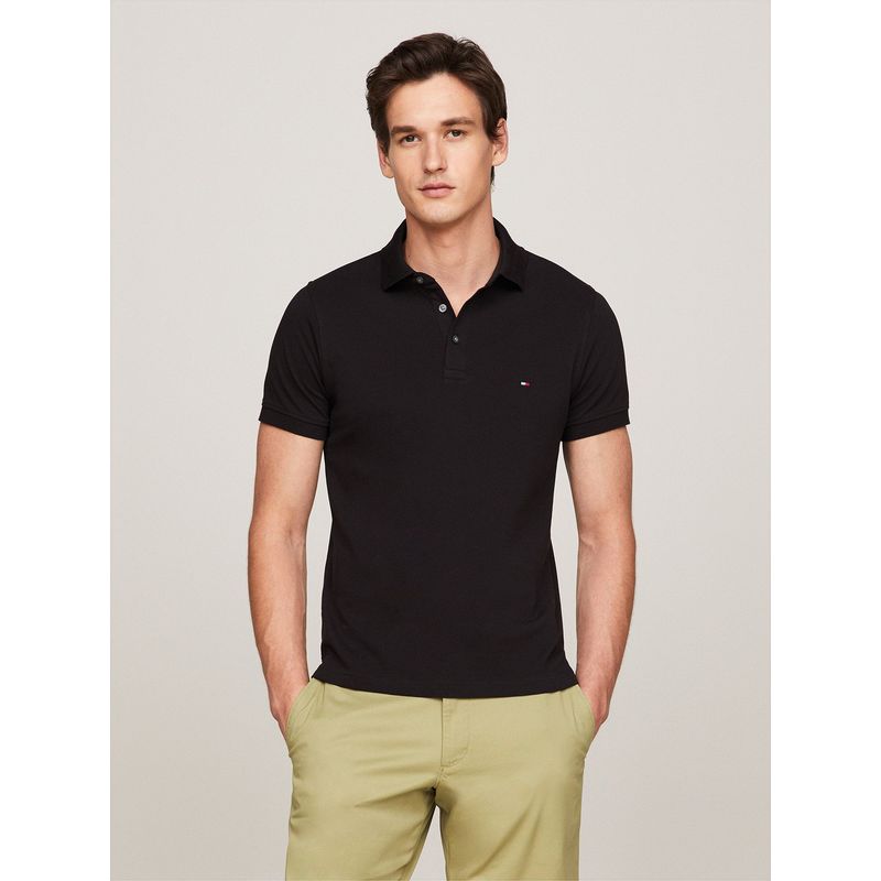TOMMY HILFIGER - Polo Slim Fit Logo 1985 Negro Tommy Hilfiger