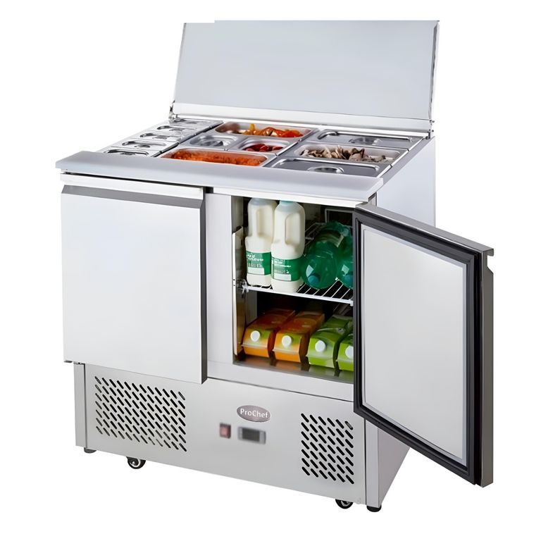 PROCHEF Meson Refrigerado Saladette 90 Cm. 300 Lt. Ac.Inox ESL3800
