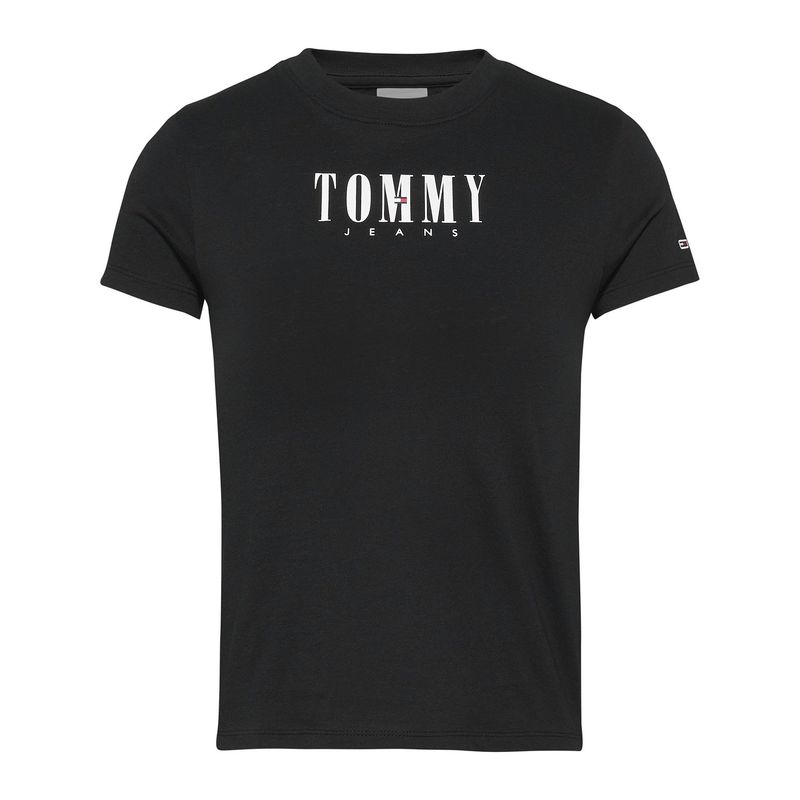TOMMY HILFIGER - Polera Essential Baby Con Logo Negro Tommy Hilfiger