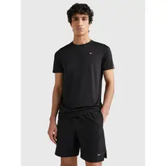 TOMMY HILFIGER - Polera Essentials Training Negro Tommy Hilfiger.