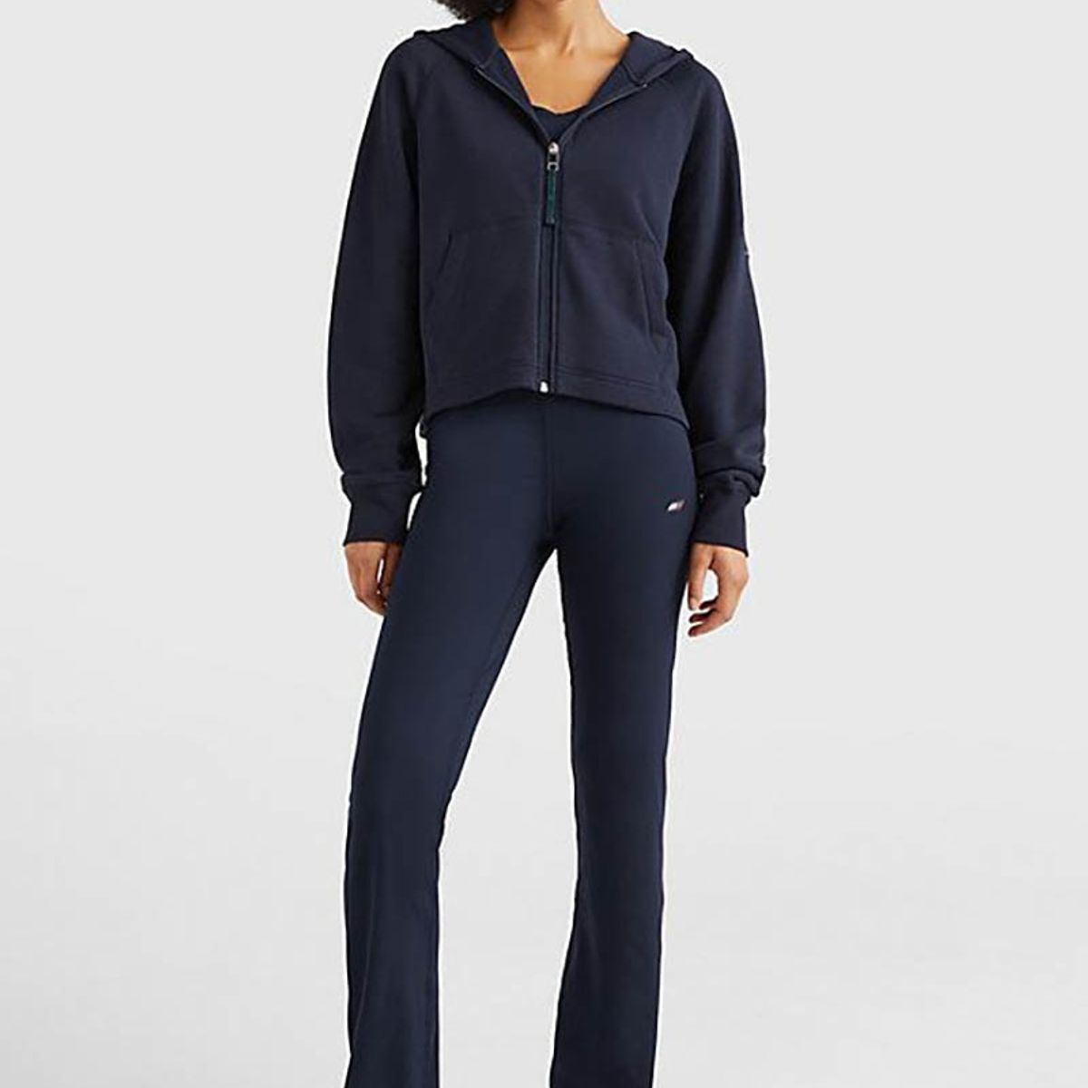 TOMMY HILFIGER - Polerón Hoodie Sport Con Cierre Azul Tommy Hilfiger