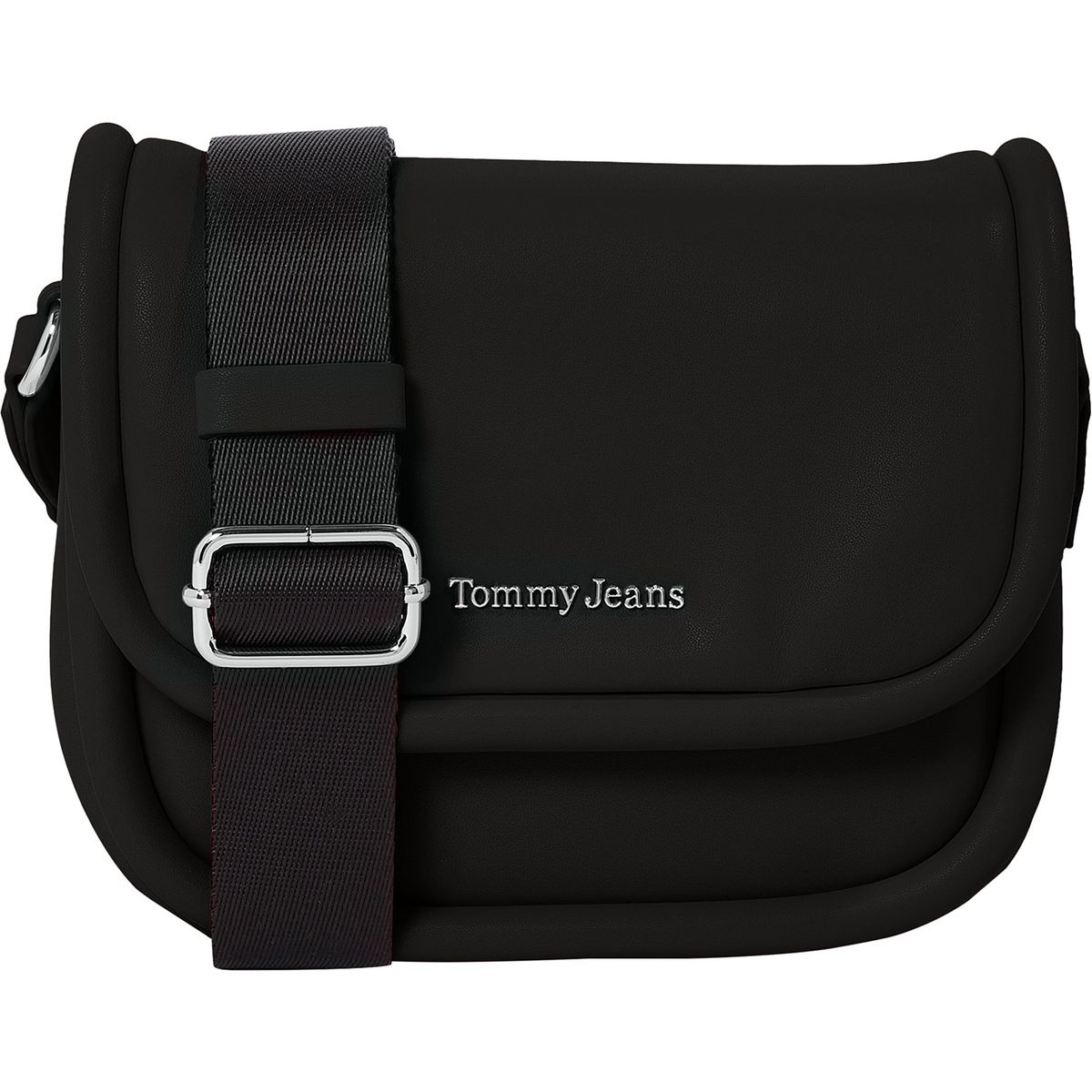 TOMMY HILFIGER - Cartera Flap Femme Con Logo Negro Tommy Hilfiger