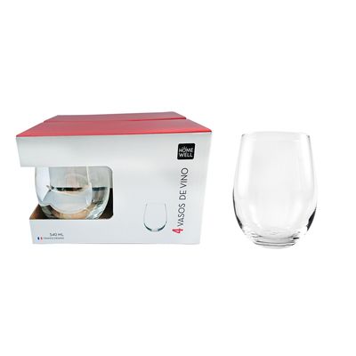 Imagen 2 del producto Set 4 Vasos Vidrio Vino 540ml