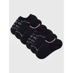 TOMMY HILFIGER - Pack De 6 Calcetines Sport Con Print Y Logo Negro