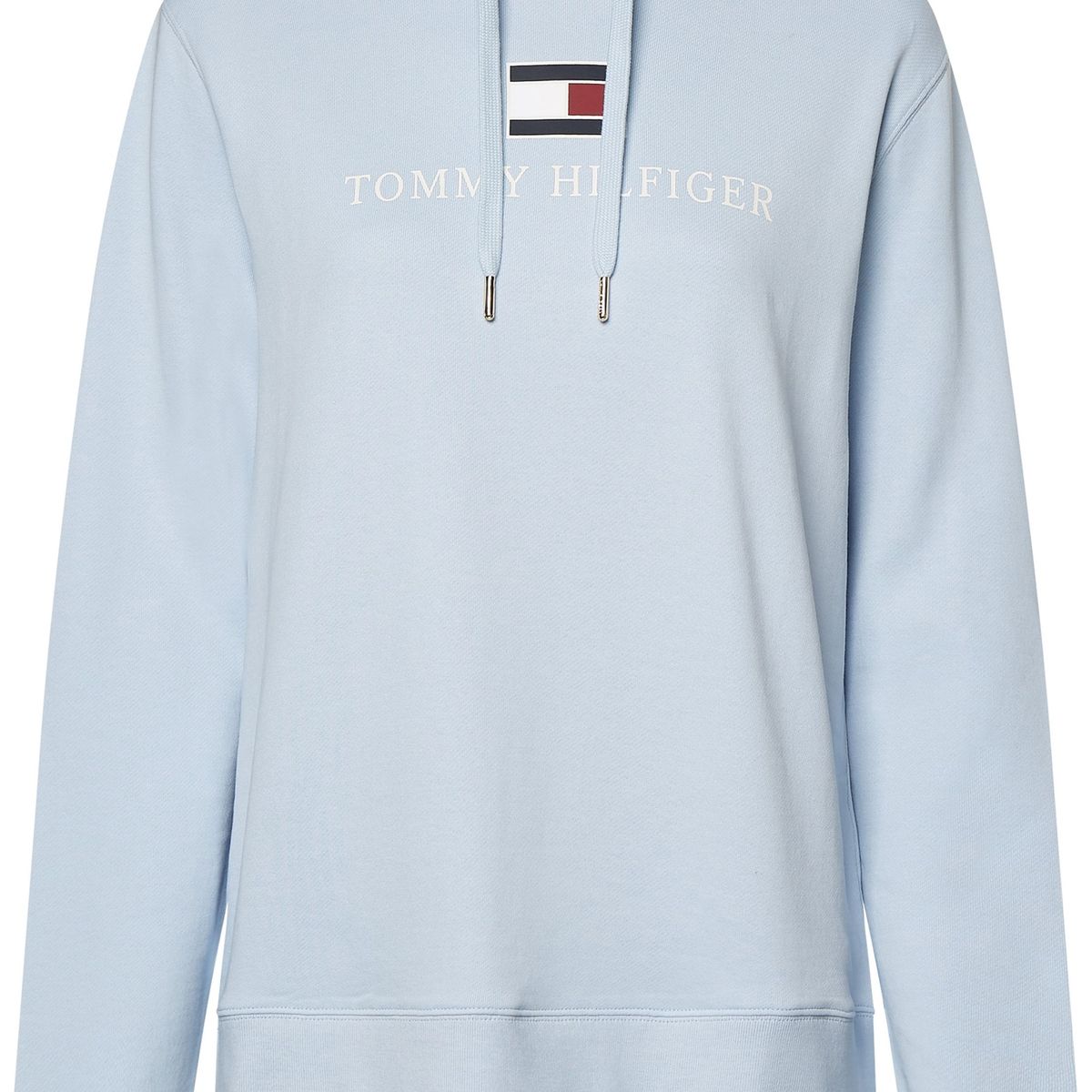 TOMMY HILFIGER - Polerón Hoodie Heritage Logo Celeste Tommy Hilfiger