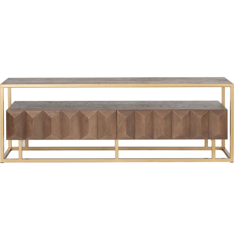 MEYA MUEBLES - Rack Silize madera olmo y acero 61x180x45