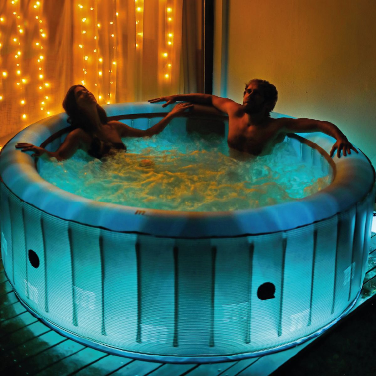 MSPA - Hot Tub Inflable Starry Comfort Luz LED Para 6 Personas MSpa