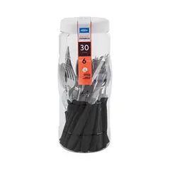 BRINOX - Juego de Cubiertos 30 Piezas Itaparica Negro