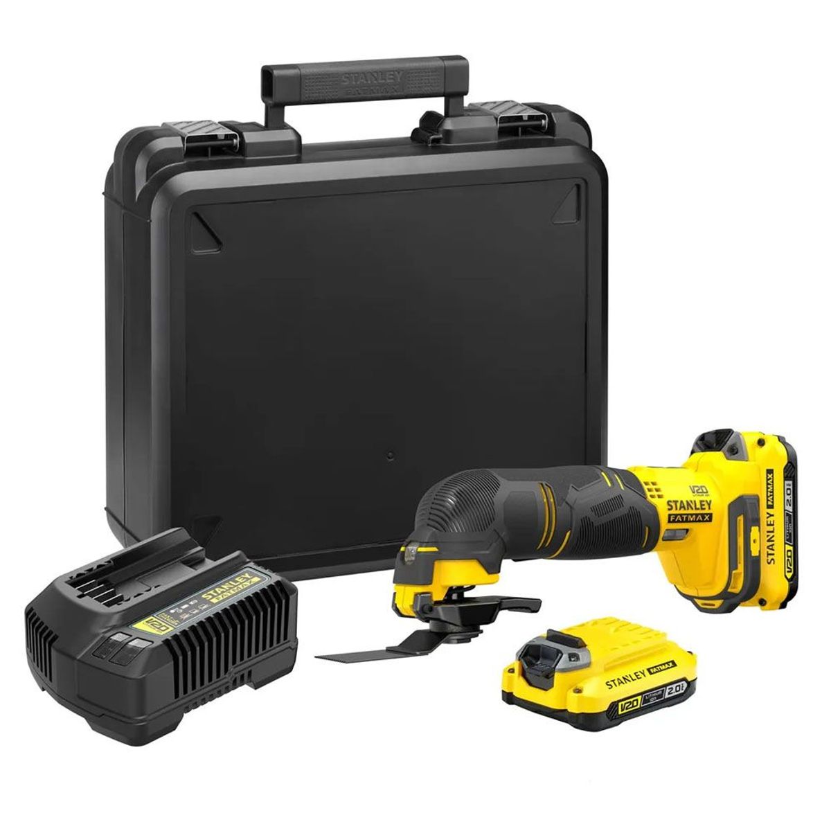 STANLEY JR - Herramienta Oscilante Stanley 20V +2 Bat 2ah Cargador Maleta