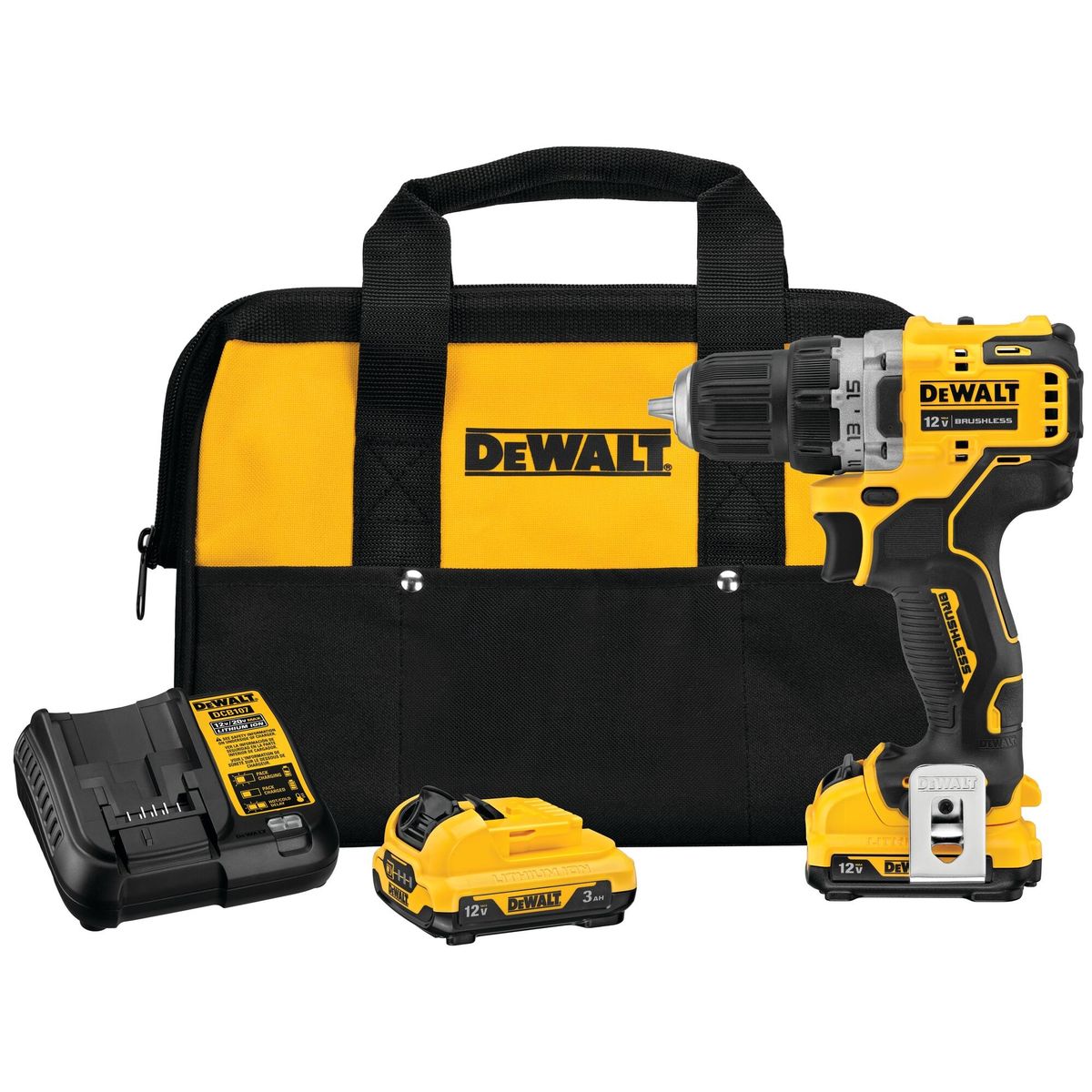 DEWALT - Kit Taladro Atornillador 12V + 2 baterías DEWALT